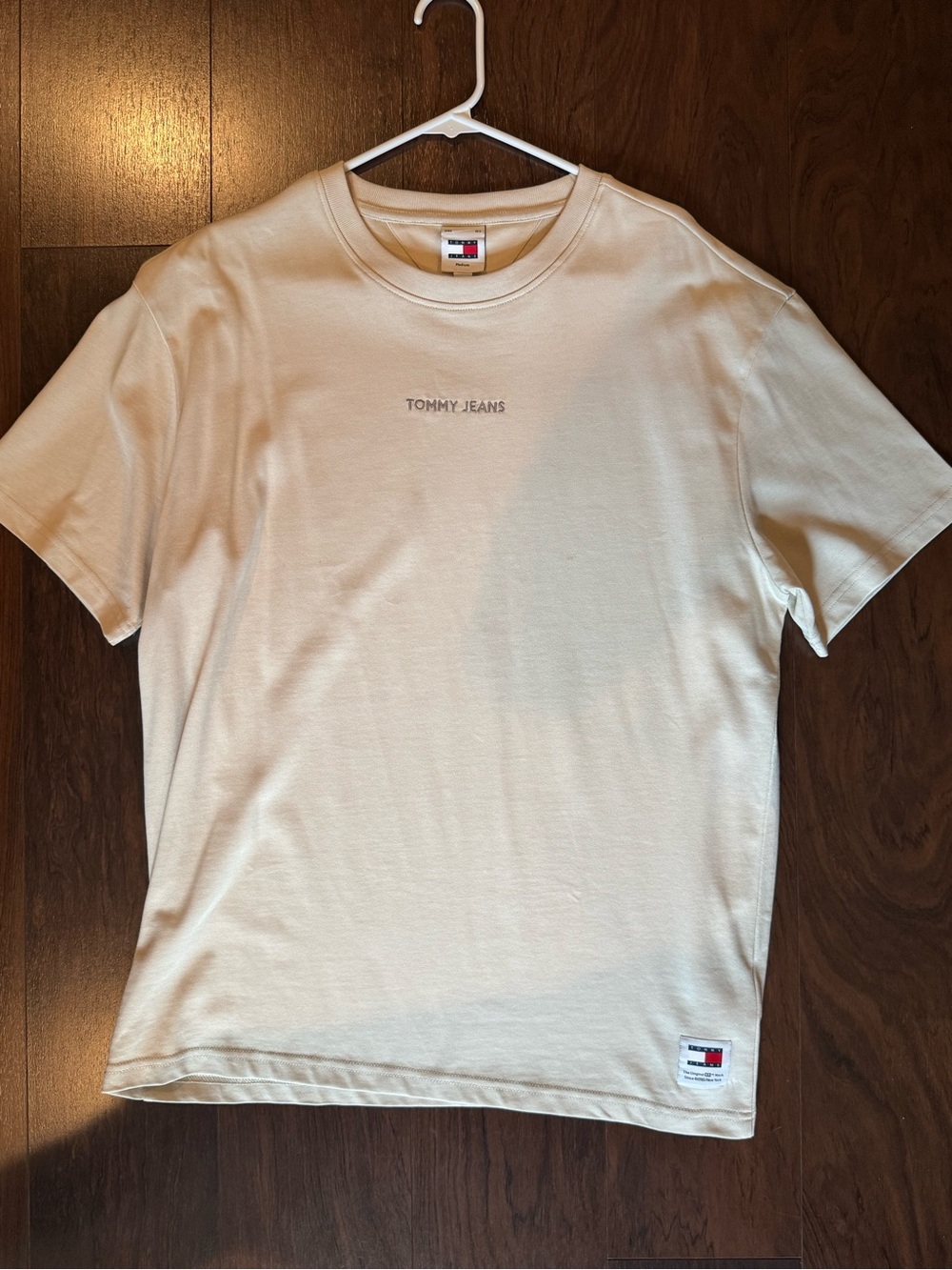 Tommy Hilfiger Cream Logo Short Sleeve Crew Neck Tee
